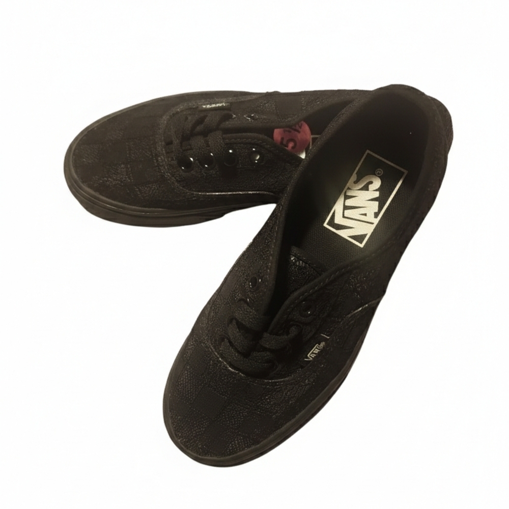 Vans Men's Black Checkered Sneakers
